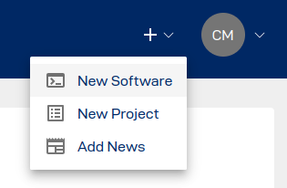New software menu entry