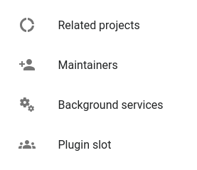 Plugin slot in the software edit navigation sidebar